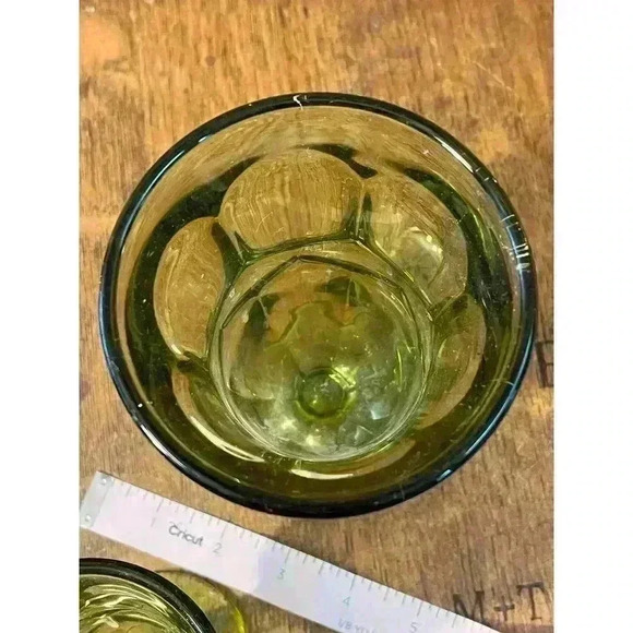 Green Fostoria Argus glasses.  Set of two. - Picture 3 of 5